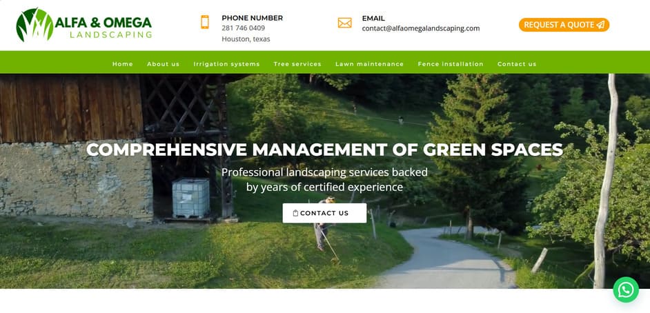 Proyecto web Alfa Omega Landscaping