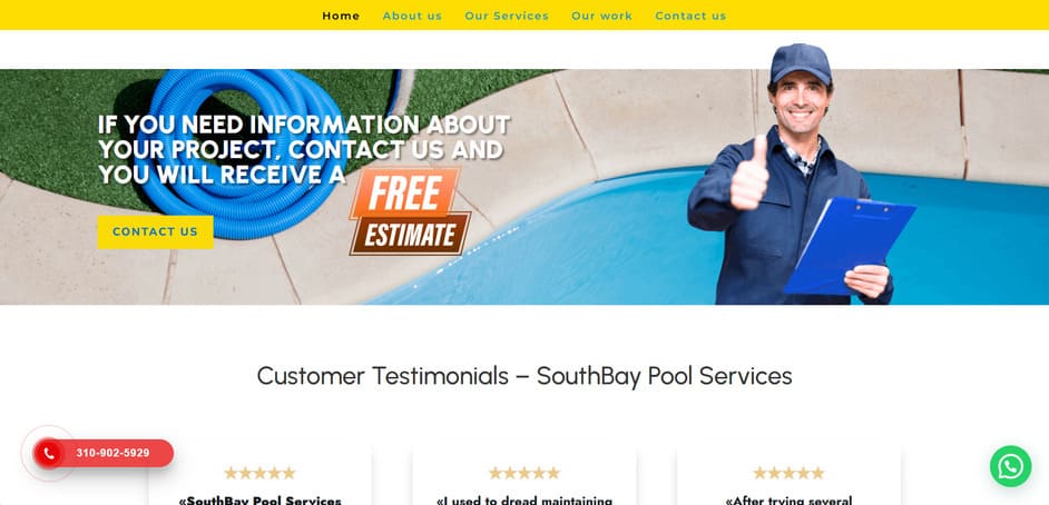 Proyecto web South Bay Pool Service