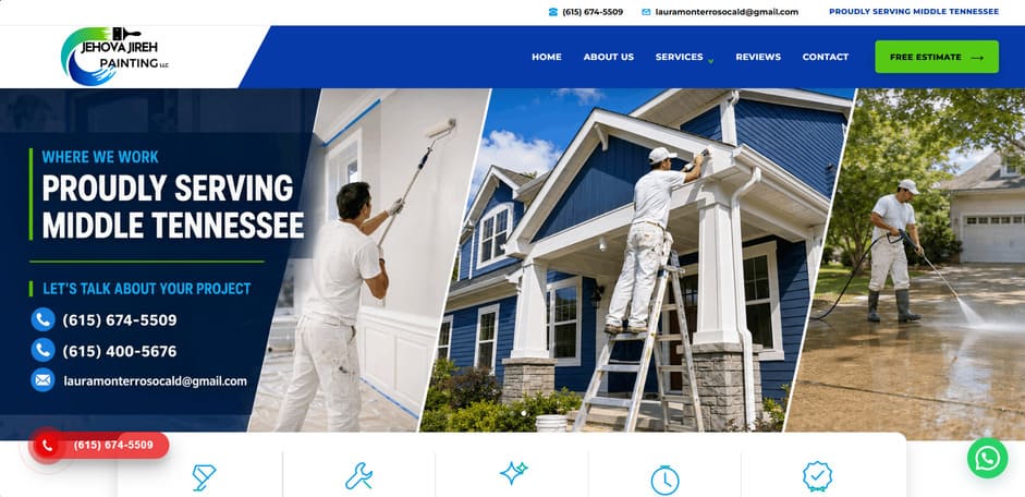 Proyecto web Jehová Jireh Painting LLC